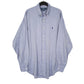 Mens Blue Ralph Lauren Herringbone Long Sleeve Shirt