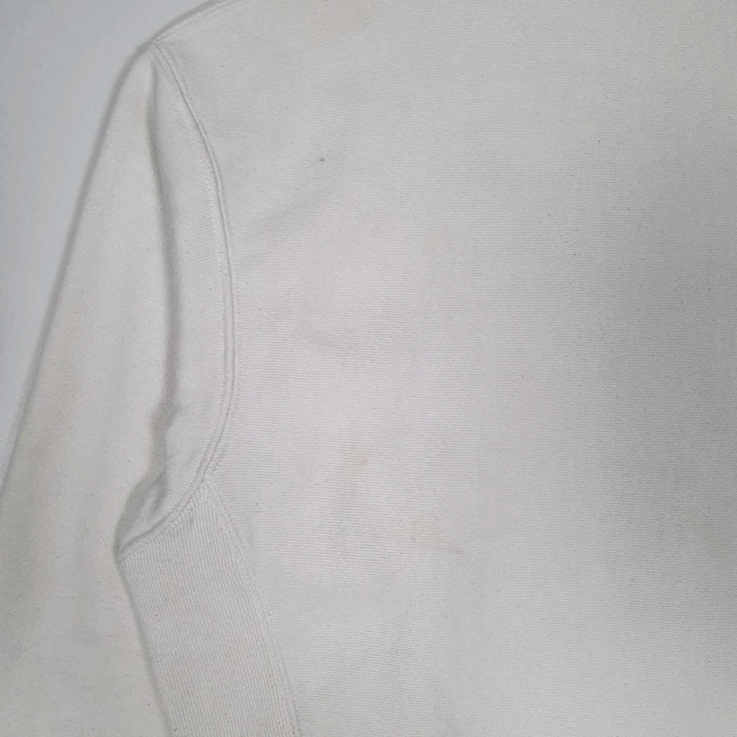 Womens White Champion Crop Top Crewneck Jumper