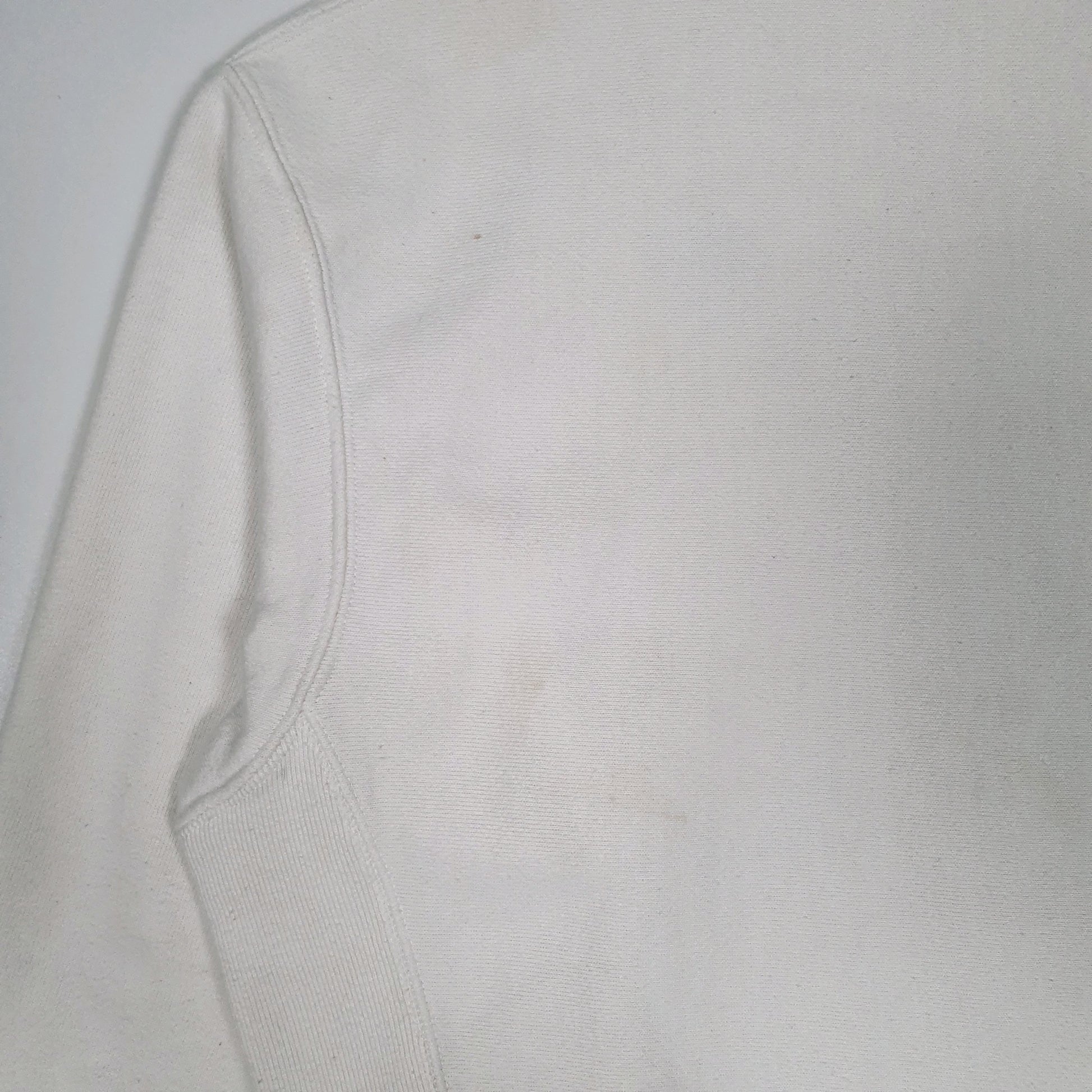 Womens White Champion Crop Top Crewneck Jumper