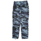Mens Blue Foray Mure Camo Camouflage Cargo Trousers