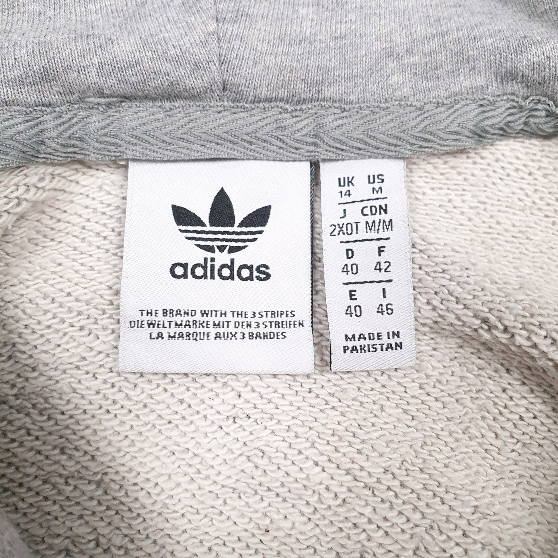 Womens Grey Adidas Spellout Hoodie Jumper