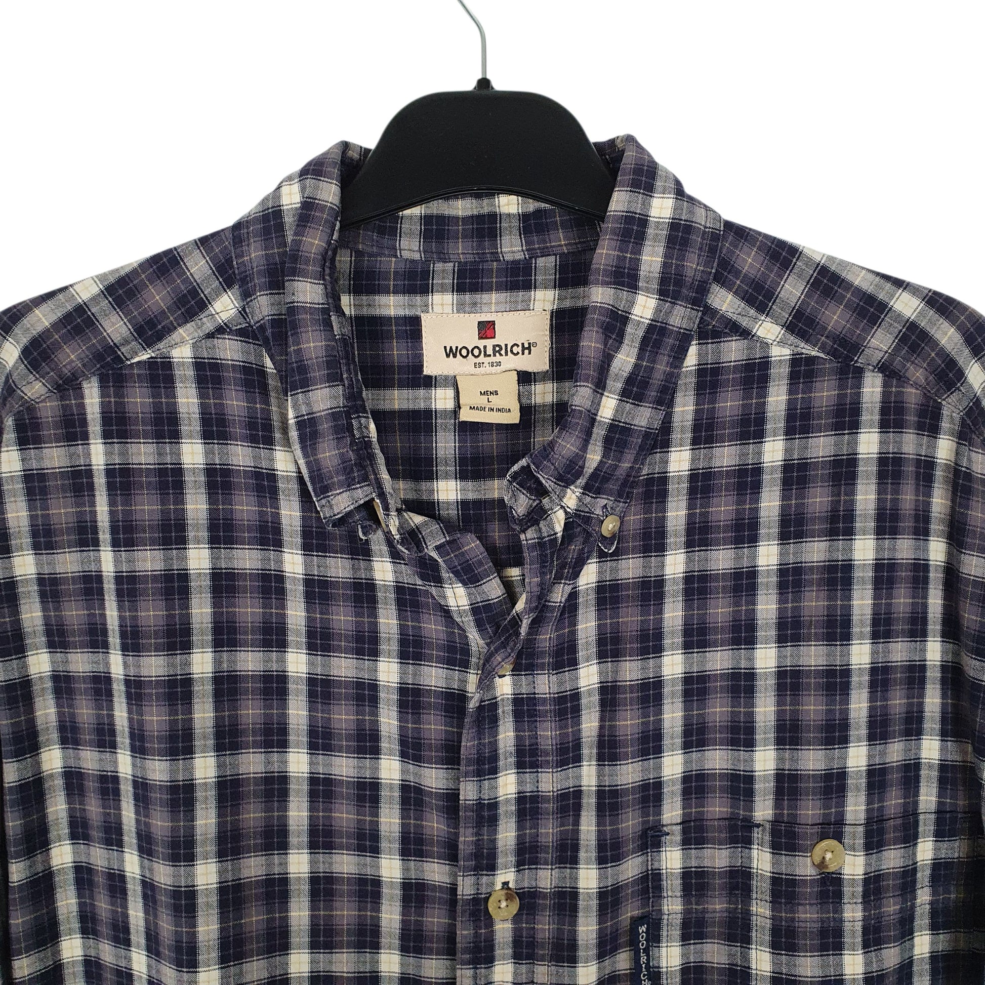Mens Navy Woolrich   Shirt