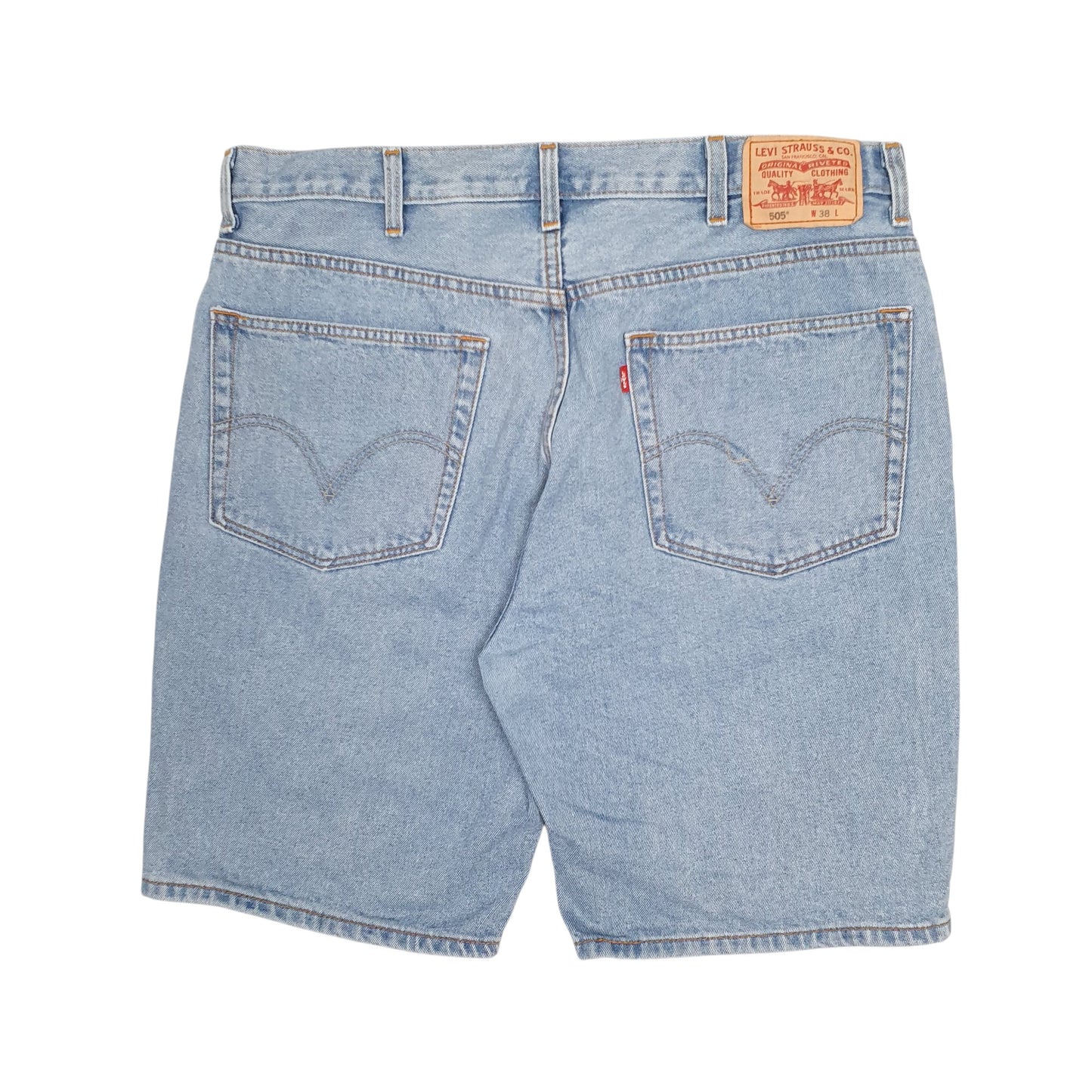 Mens Blue Levis 505  Shorts