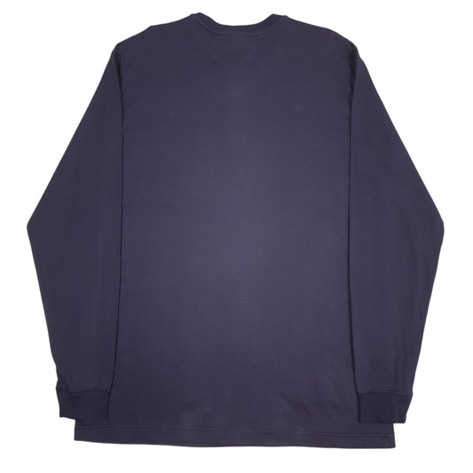 Mens Navy Carhartt Henley Fire Resistant Hoodie T Shirt