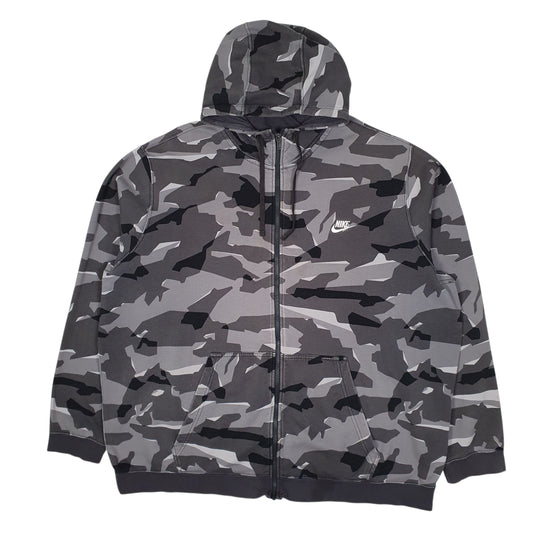 Mens Grey Nike Hoodie Full Zip Jumper