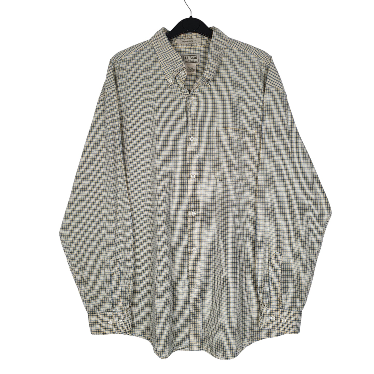 Mens Yellow L.L.Bean  Long Sleeve Shirt