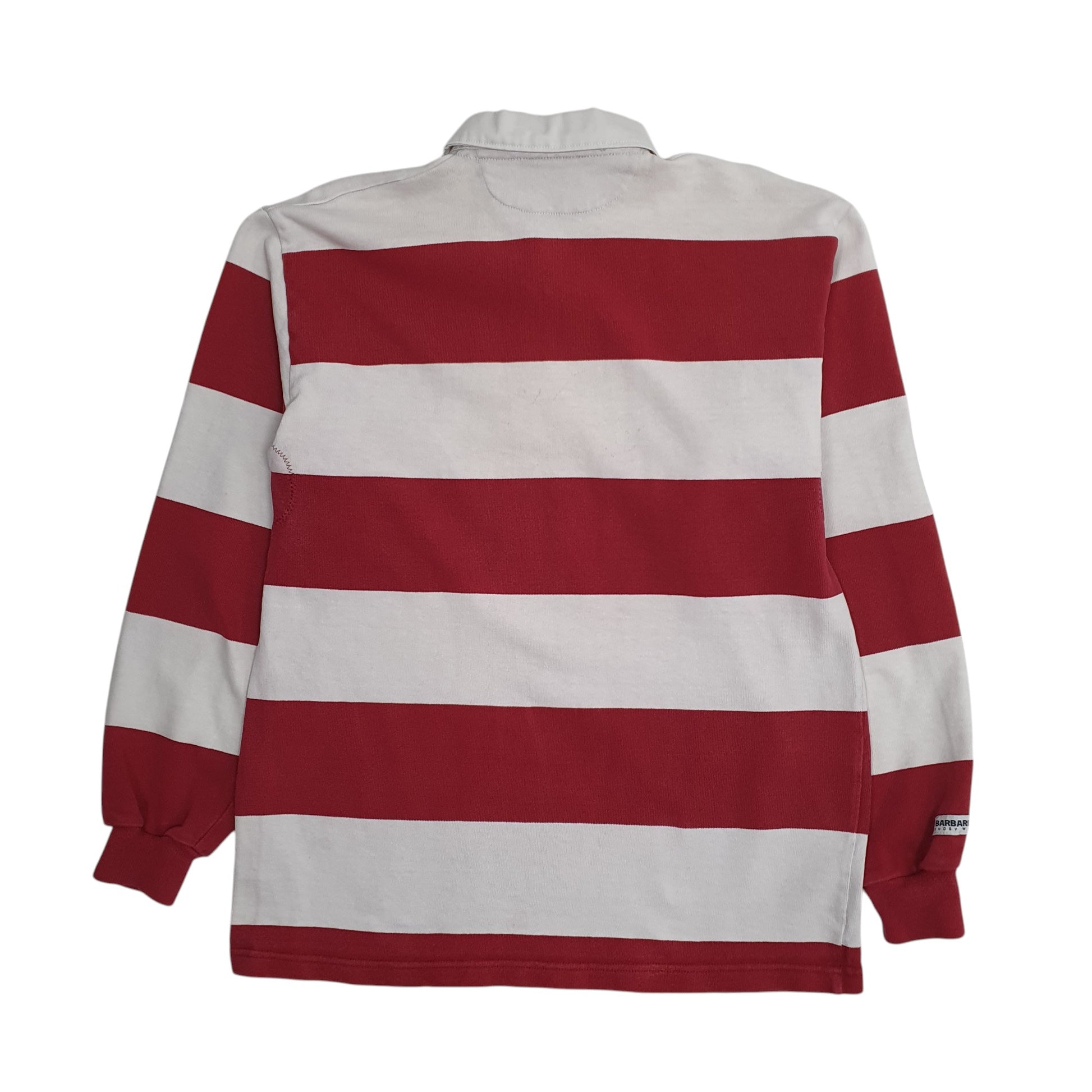 Mens Burgundy Barbarian Rugby Crewneck Polo Shirt