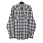 Mens Grey Wrangler Western Pearl Snap Long Sleeve Shirt