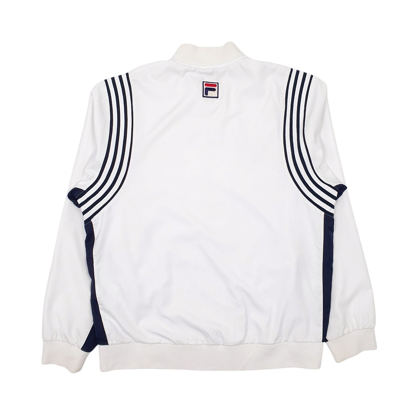 Mens White Fila BNP Paribas Cardigan Coat