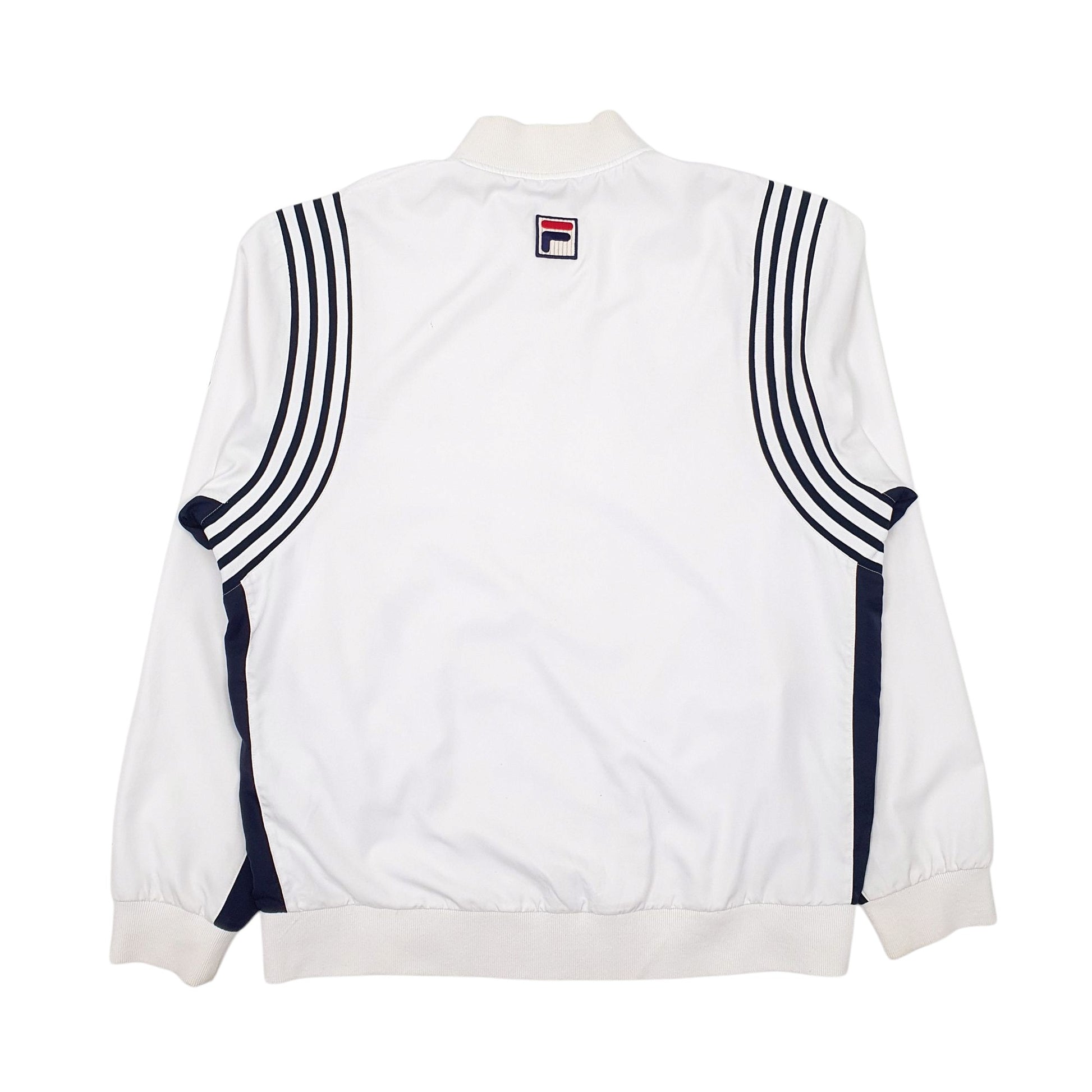 Mens White Fila BNP Paribas Cardigan Coat