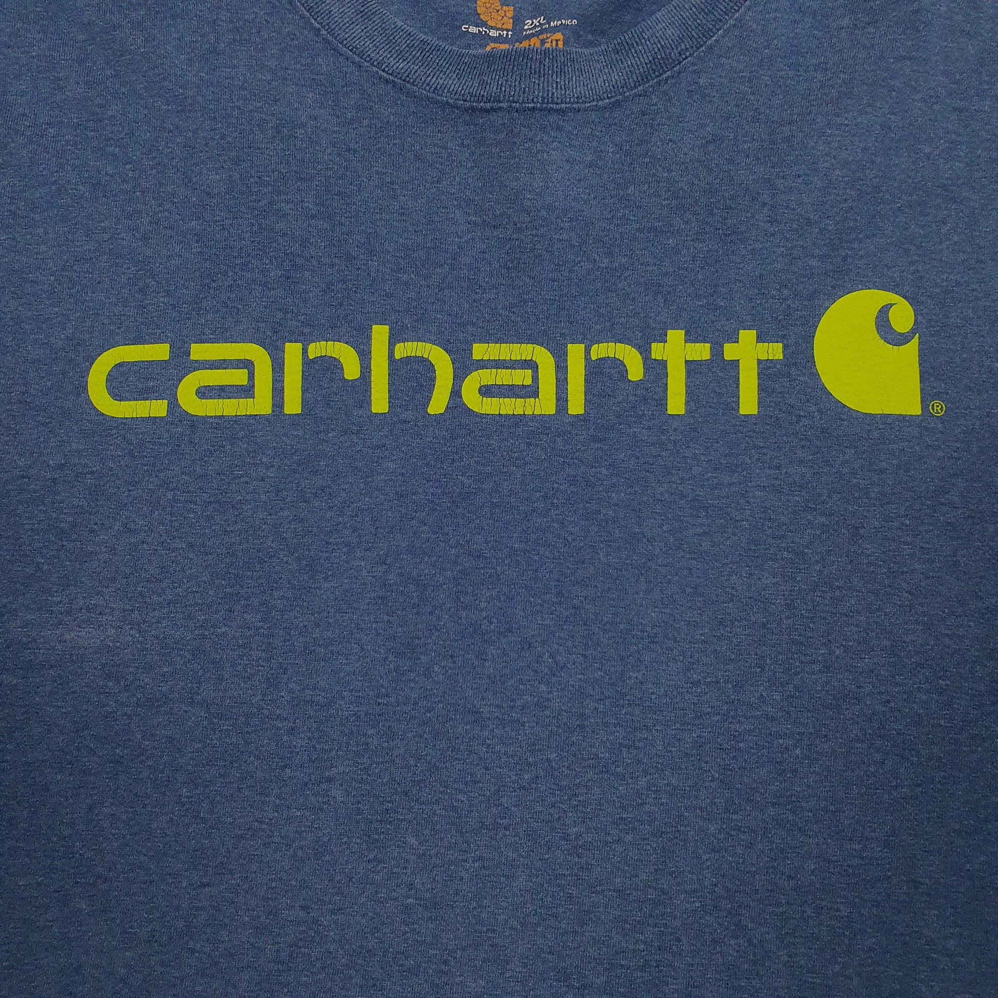 Mens Blue Carhartt K195 413 Spellout  T Shirt