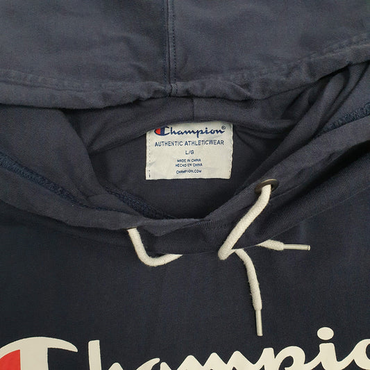 Mens Navy Champion Lightweight Hoodie Jumper