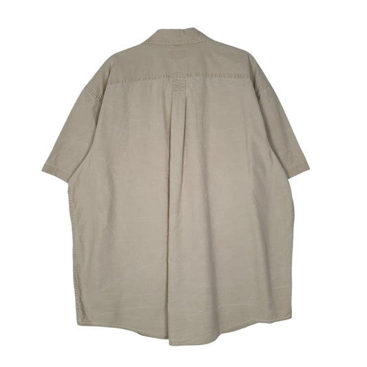 Mens Cream L.L.Bean Sunwashed Canvas  Shirt