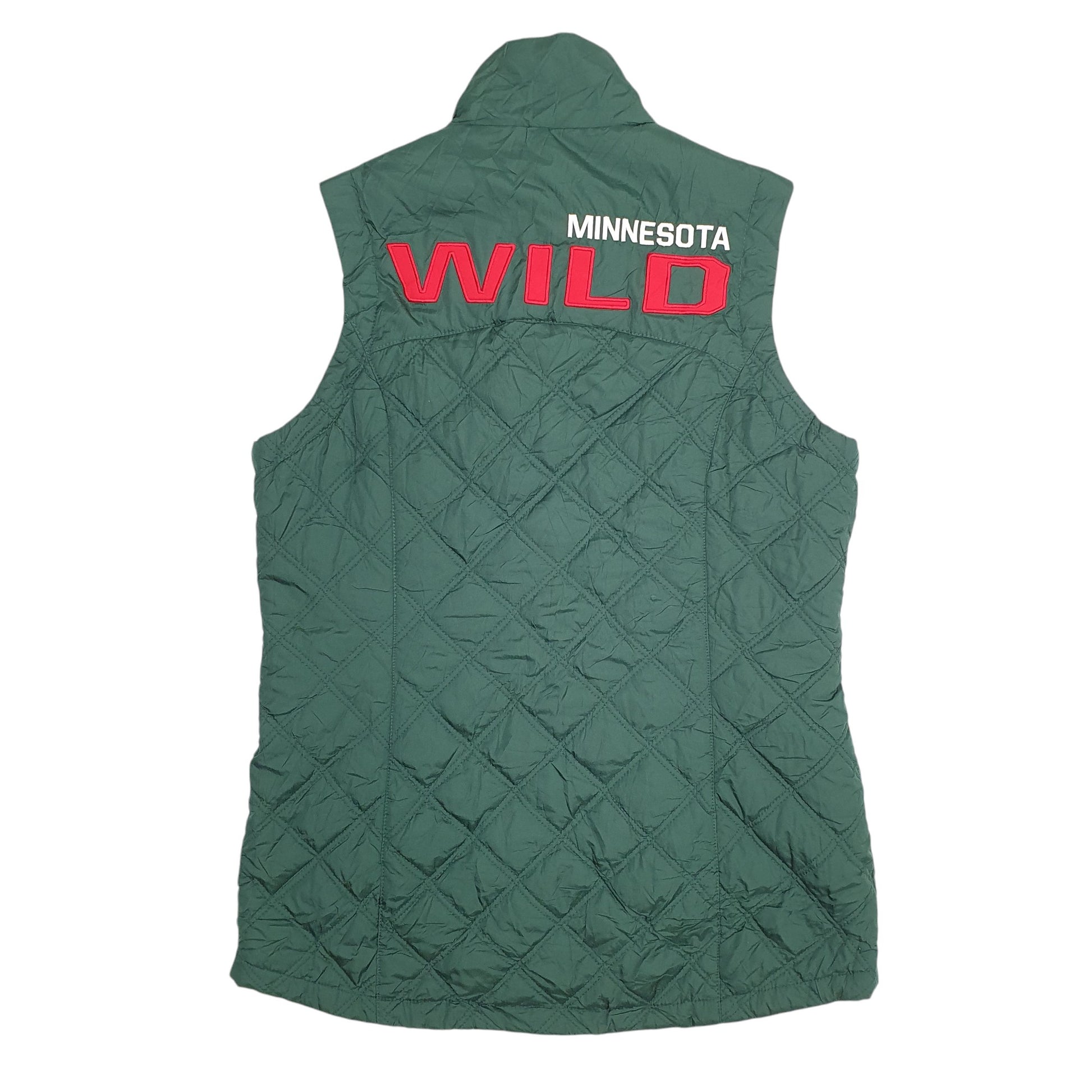 Mens Green NHL Minnesota Wild Hockey Puffer  Coat