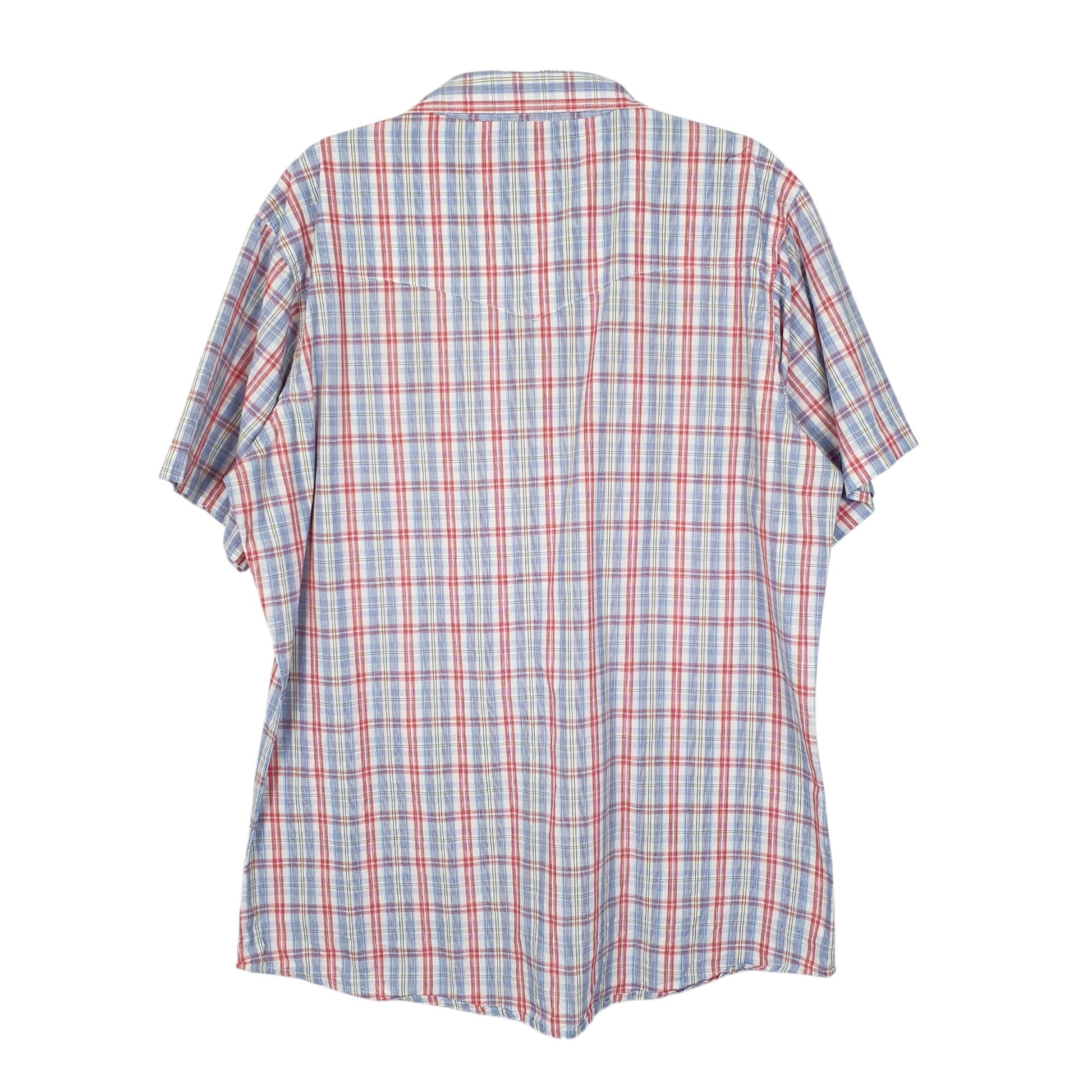 Mens Red Wrangler Pearl Snap  Shirt