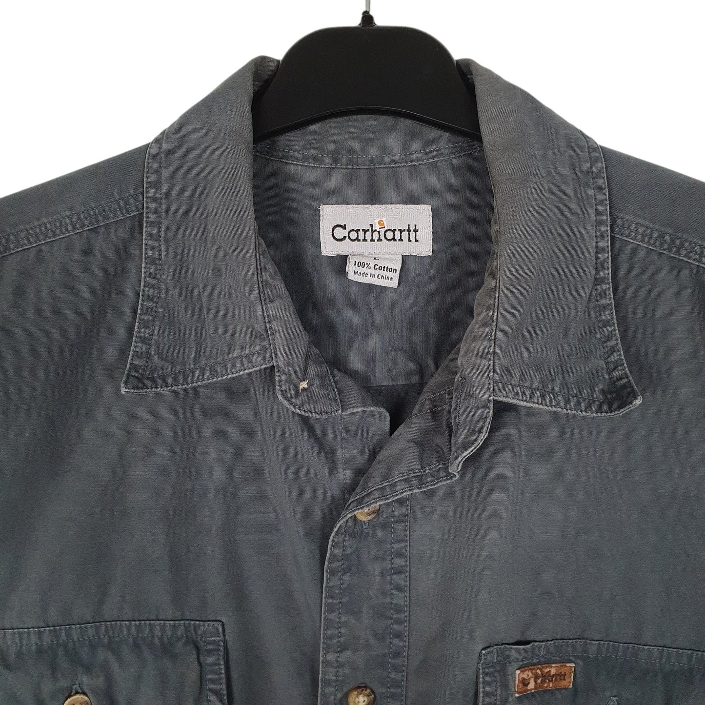 Mens Blue Carhartt   Shirt