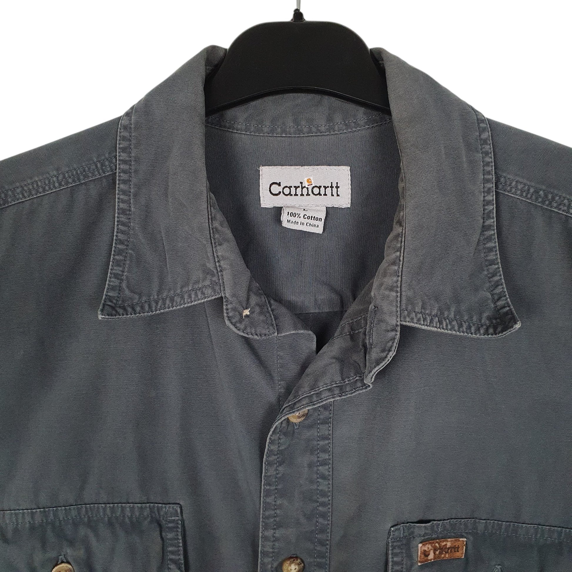 Mens Blue Carhartt   Shirt