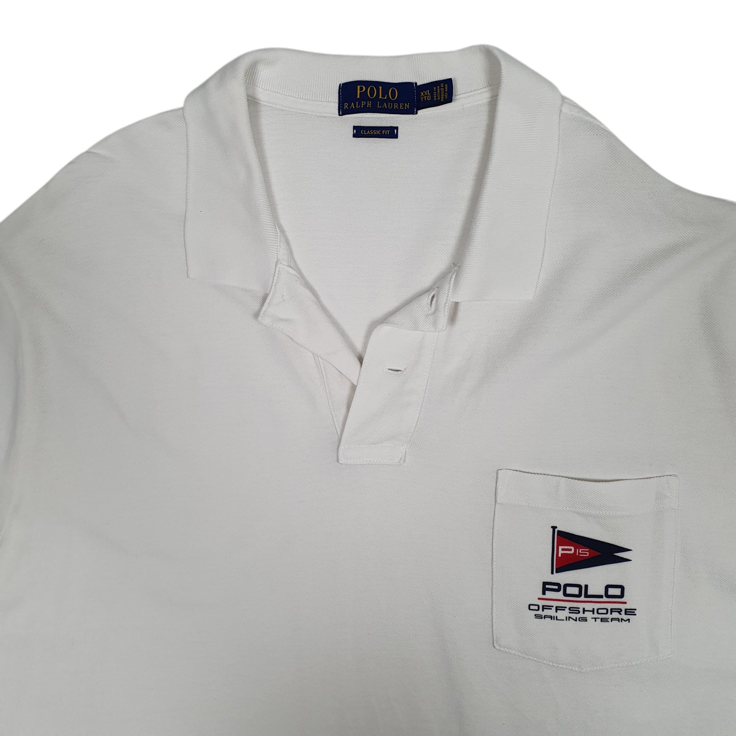 Mens White Polo Ralph Lauren Sailing Team  Polo Shirt
