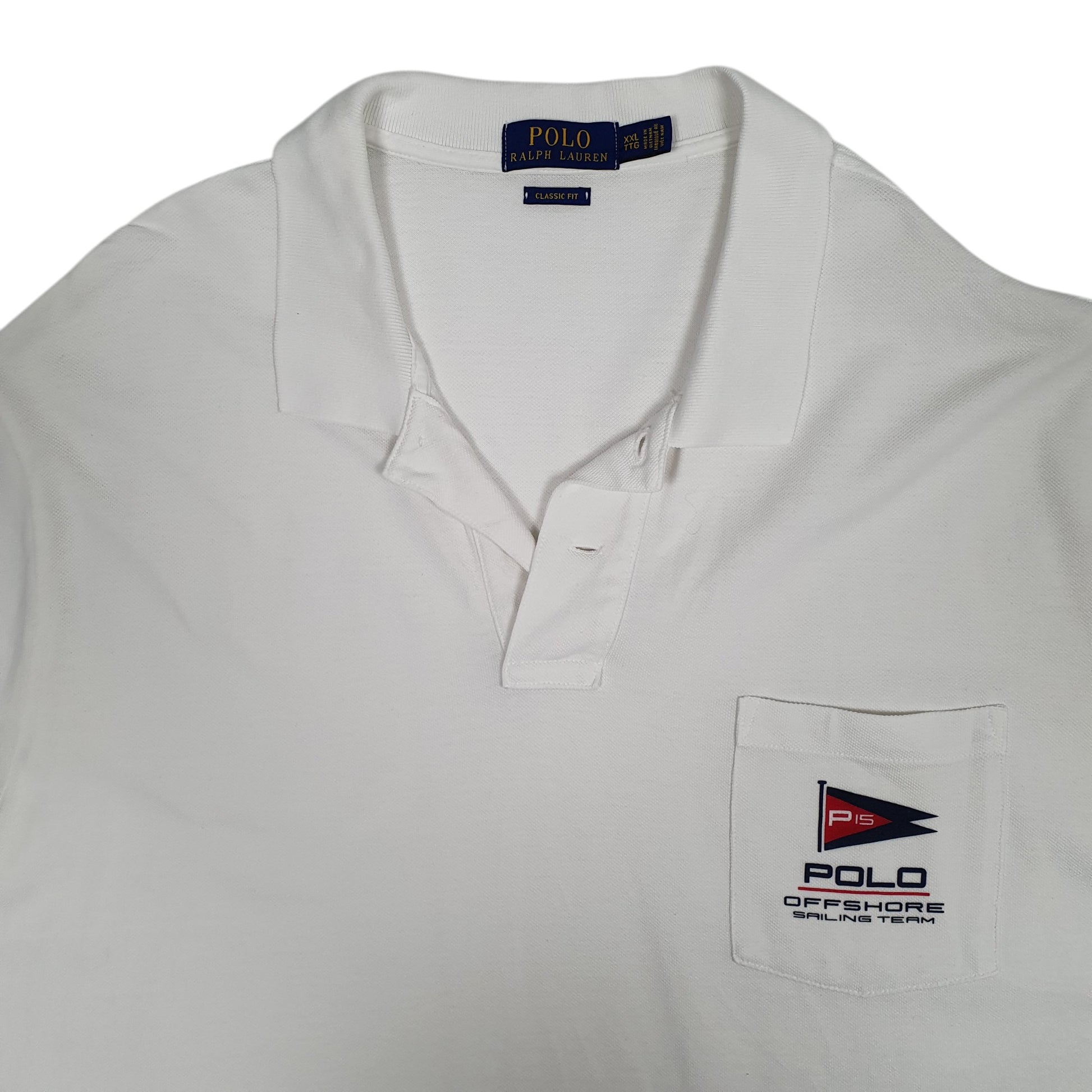 Mens White Polo Ralph Lauren Sailing Team  Polo Shirt