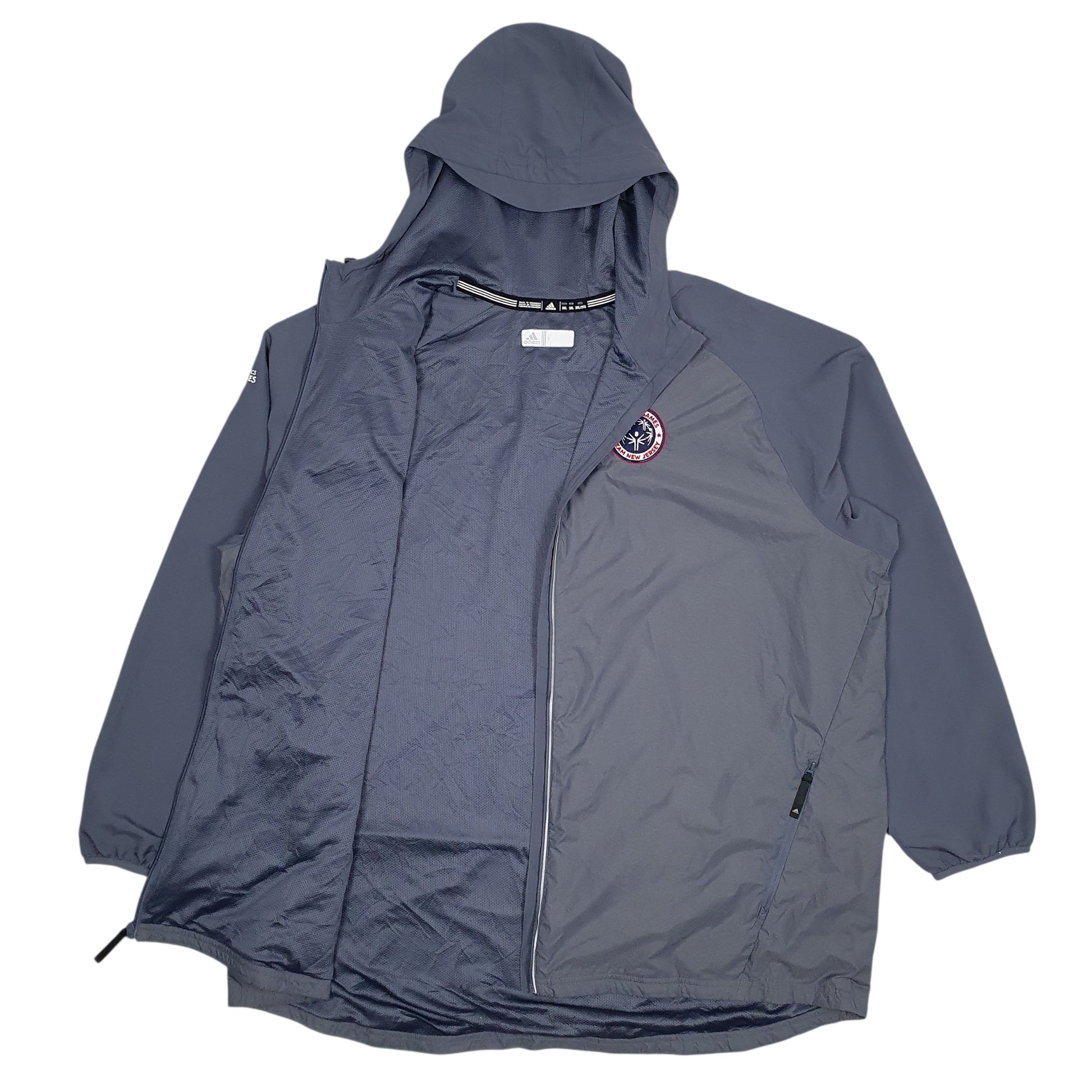 Mens Grey Adidas 2018 USA Games  Coat