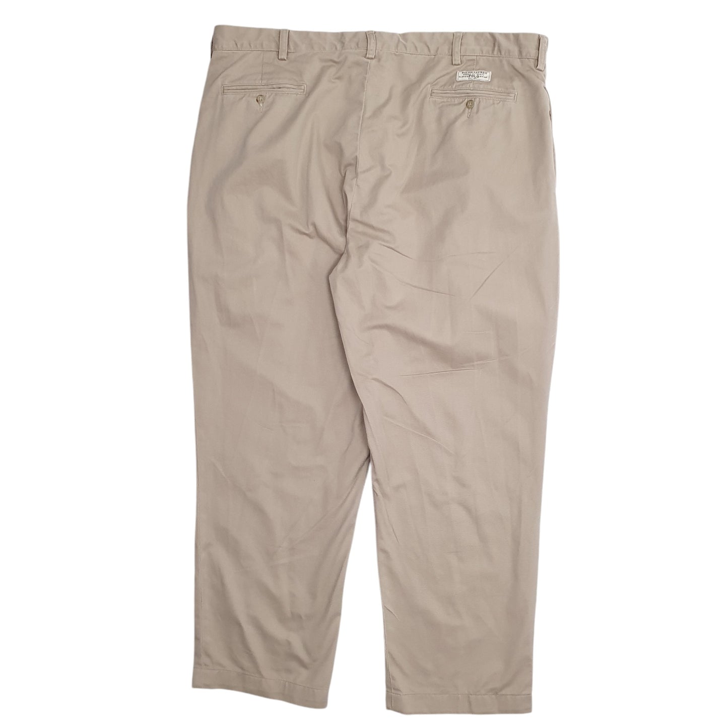 Mens Beige Polo Ralph Lauren Double Pleated  Trousers