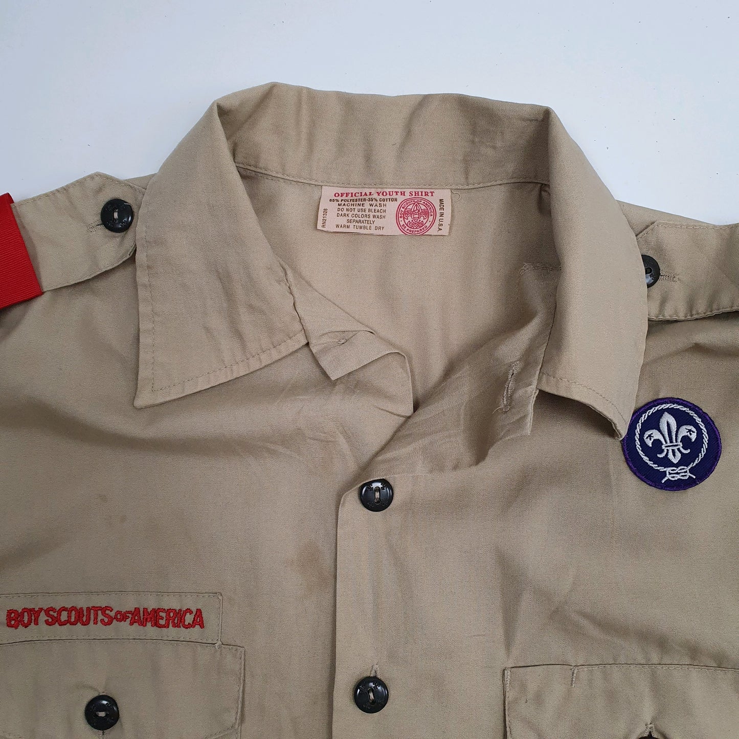 Mens Beige Boy Scouts of America Utah Mountains  Shirt