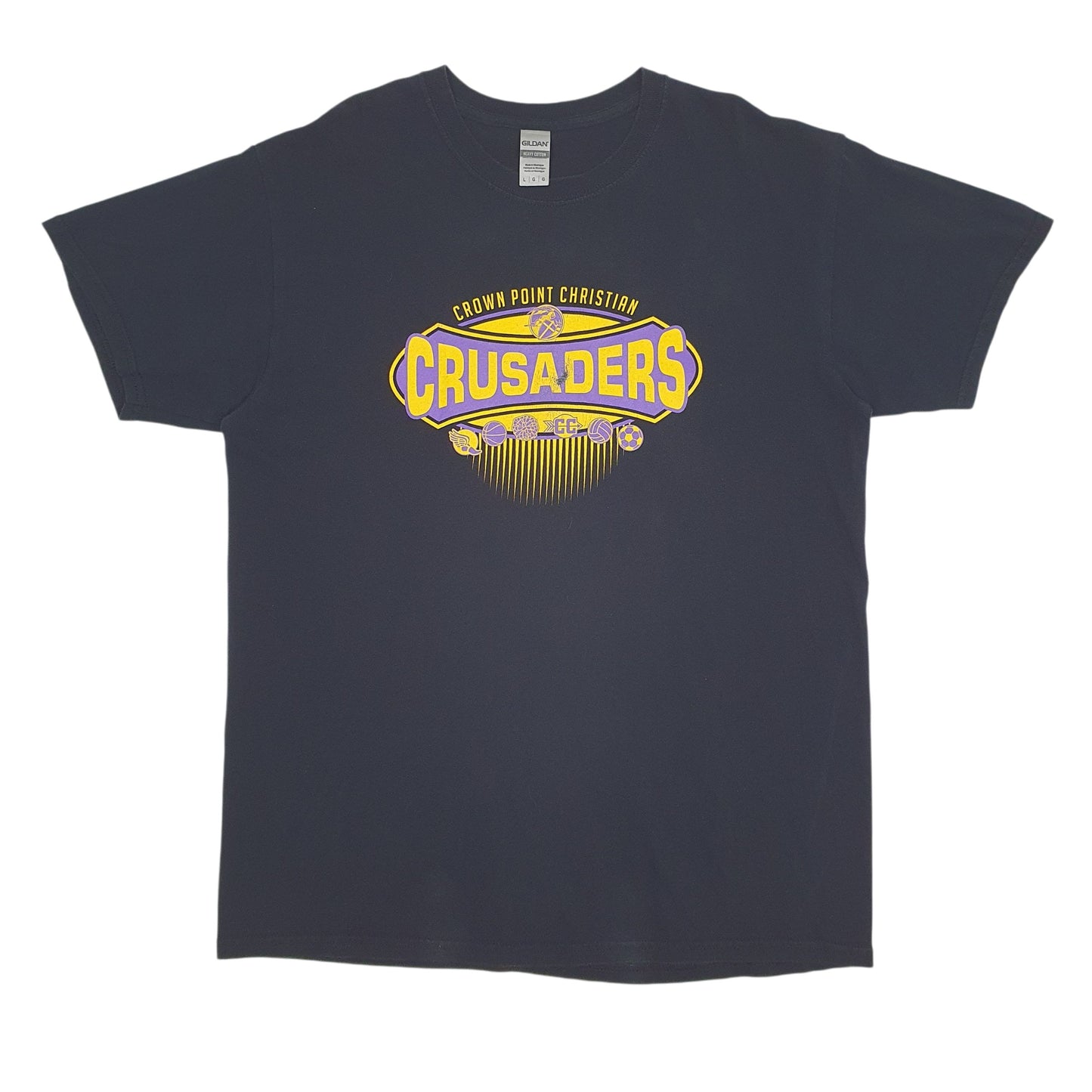 Mens Black Gildan  Short Sleeve T Shirt