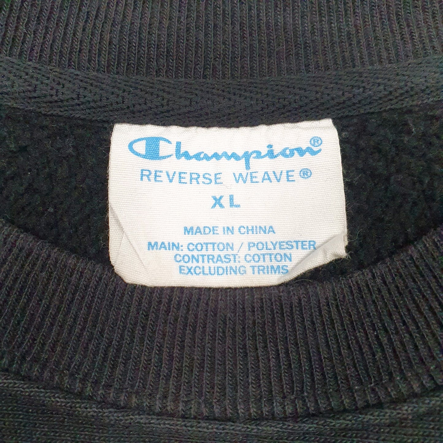 Mens Black Champion Reverse Weave Crewneck Jumper