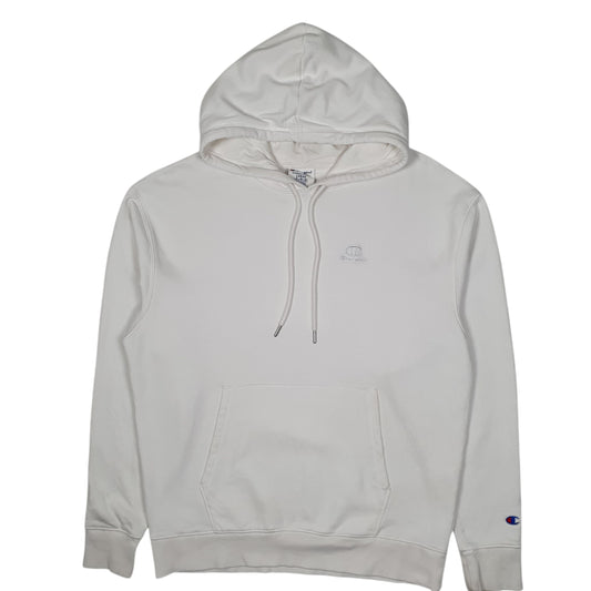 Mens White Champion  Hoodie Jumper