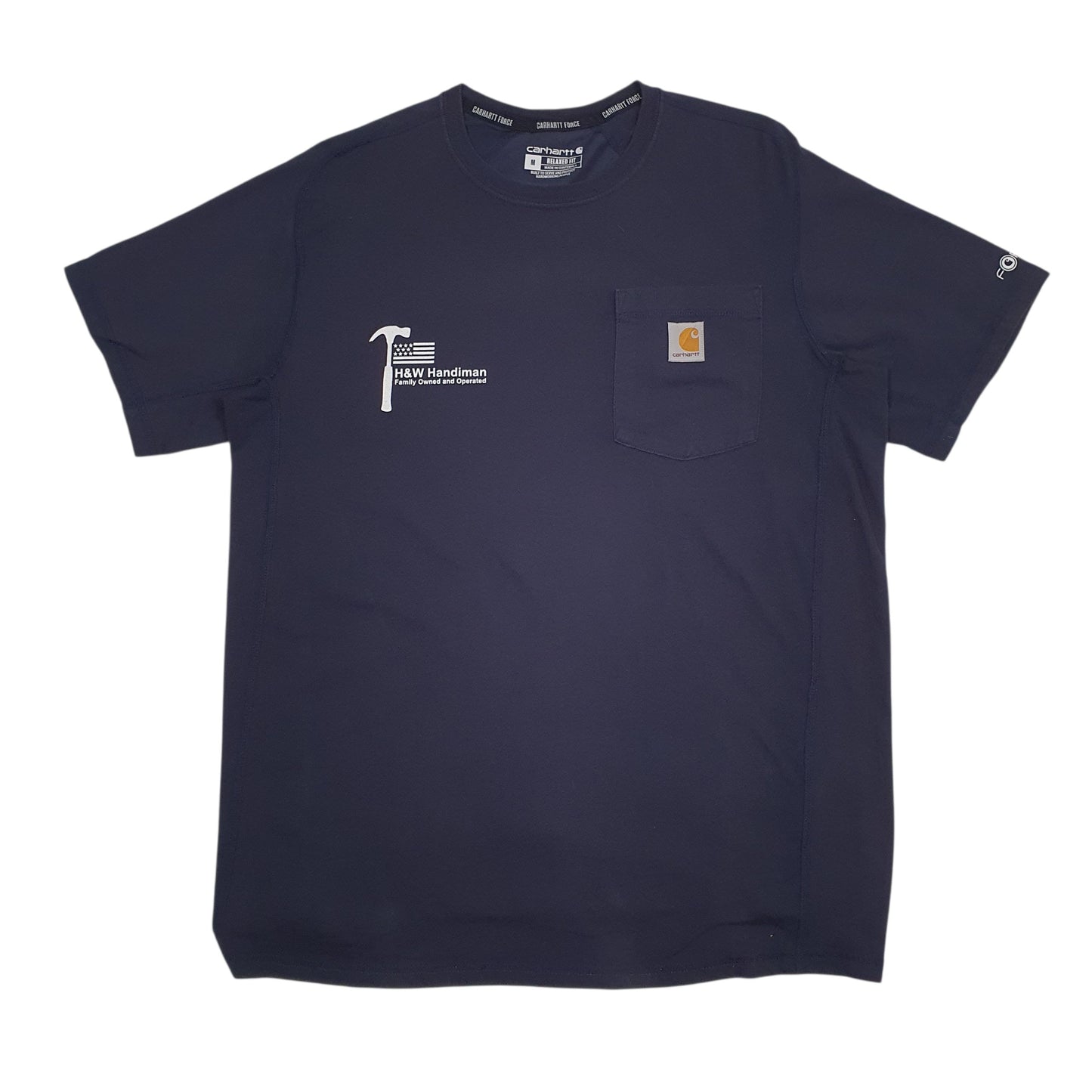 Mens Navy Carhartt  Short Sleeve T Shirt