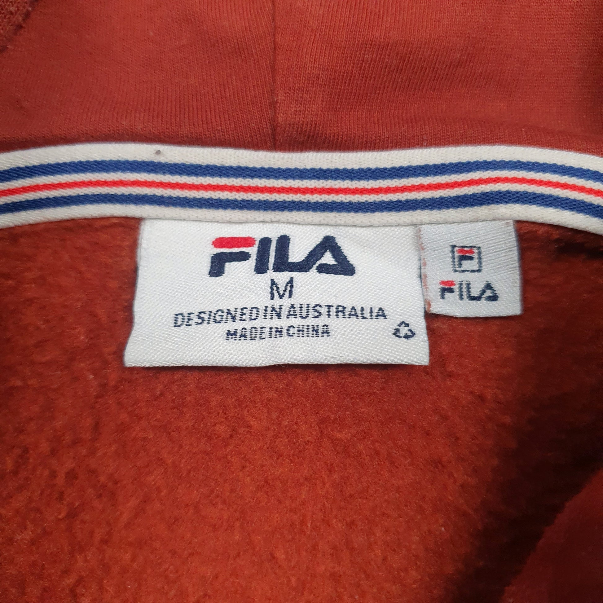 Mens Red Fila  Hoodie Jumper
