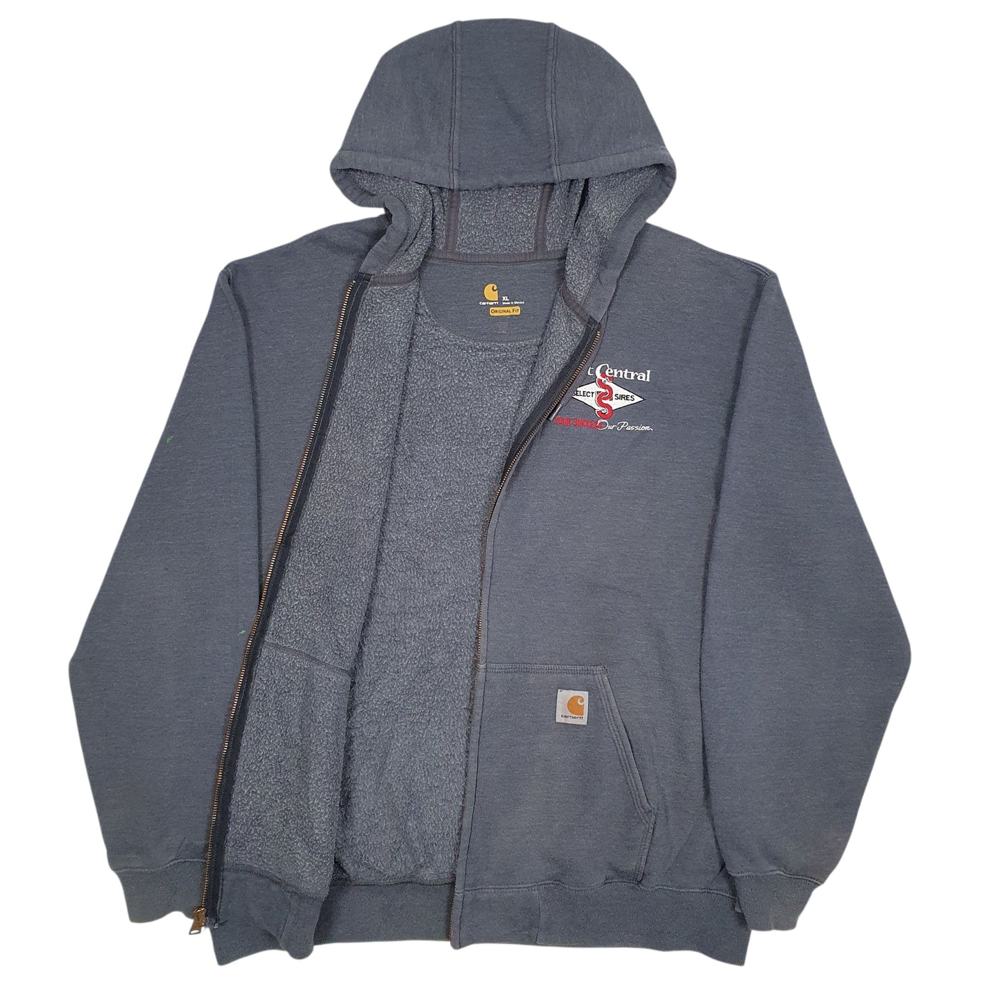 Mens Blue Carhartt  Full Zip Jumper