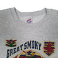 Mens Grey Jerzees Vintage 90s Made In USA Smoky Mountains Crewneck Jumper