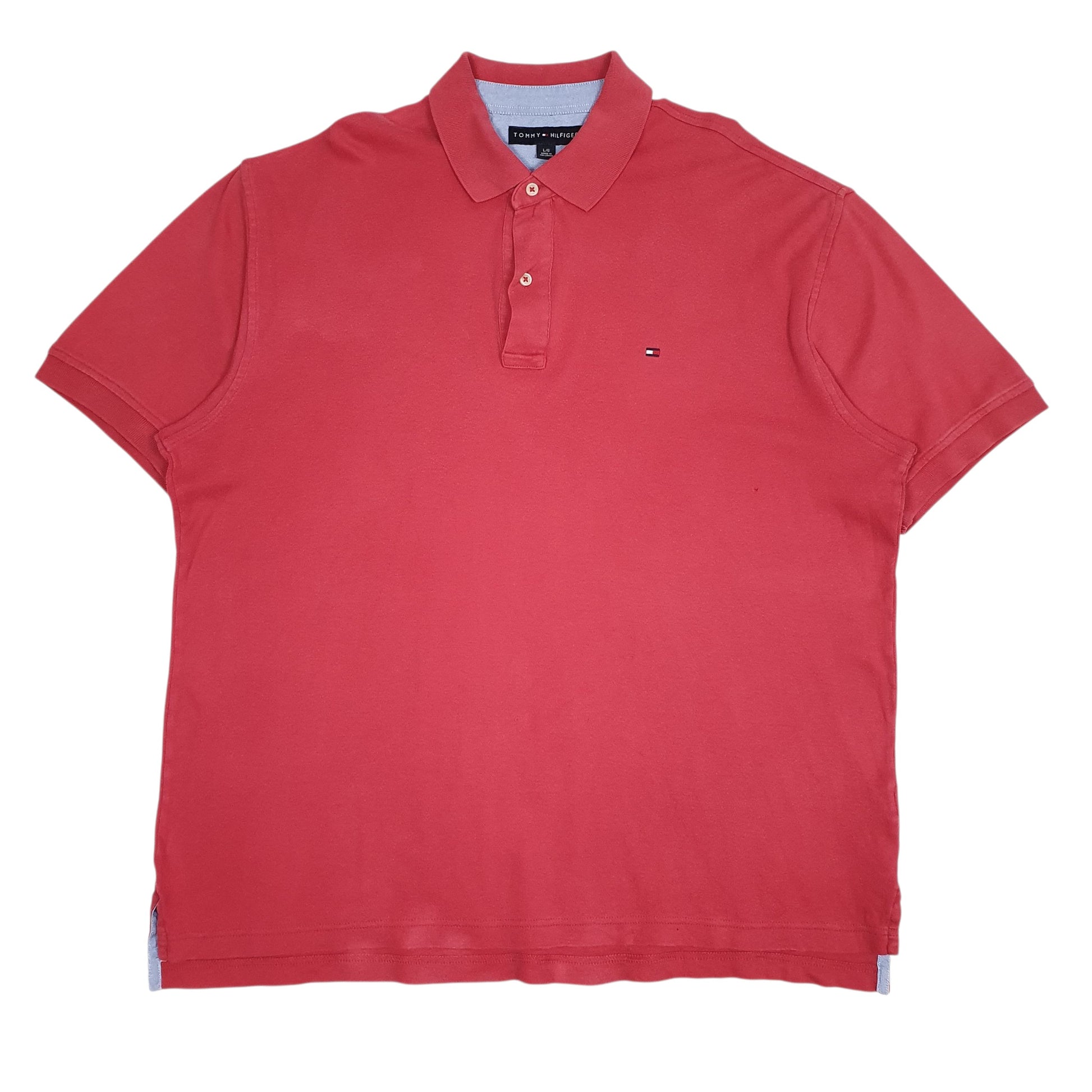 Mens Red Tommy Hilfiger  Short Sleeve Polo Shirt