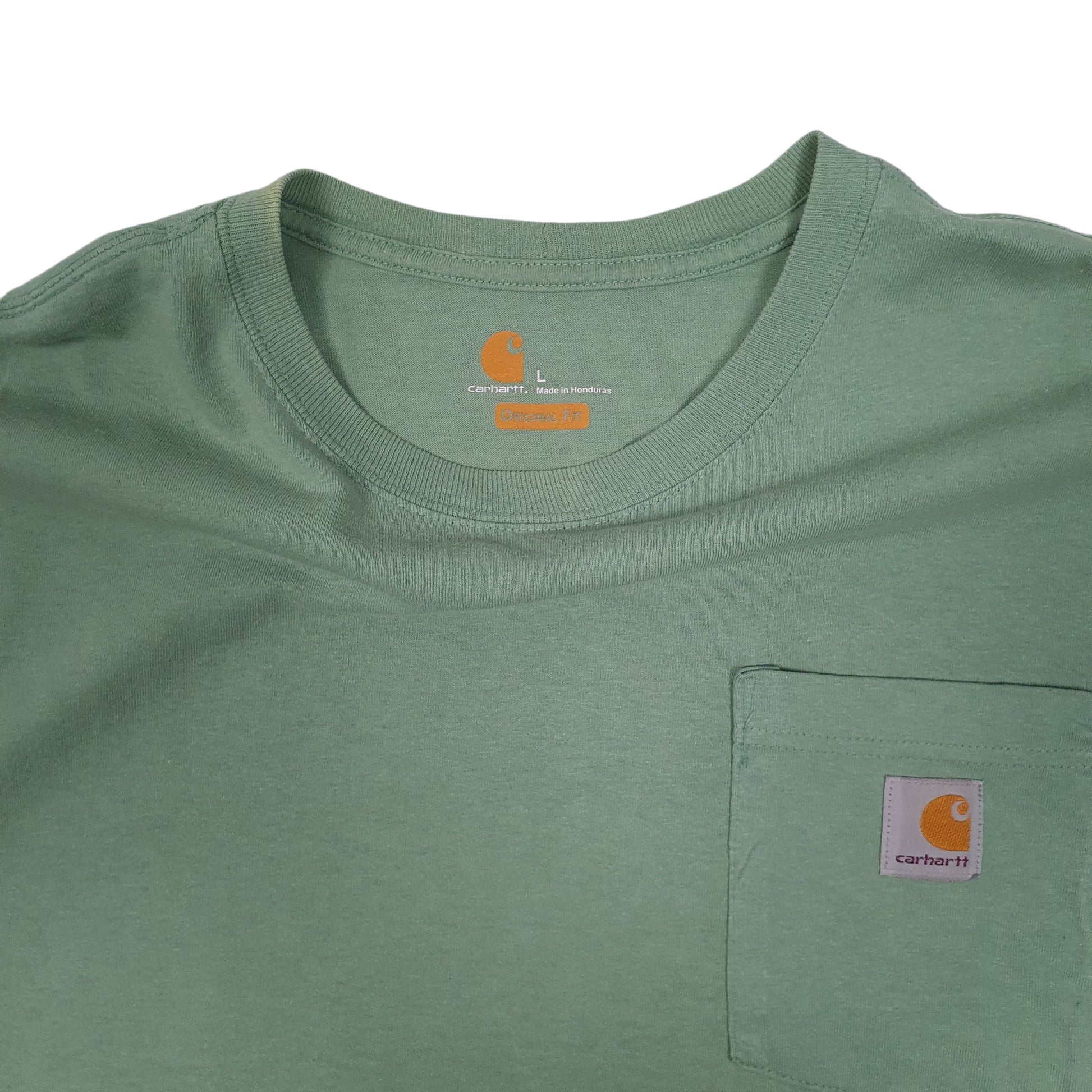 Mens Green Carhartt   T Shirt