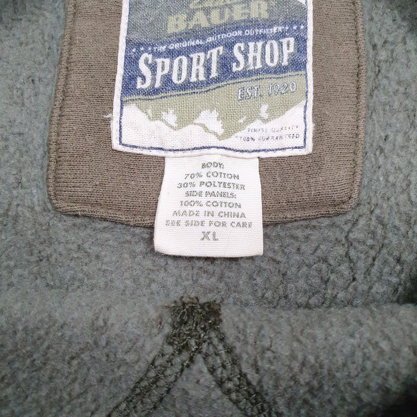 Mens Green Eddie Bauer Spellout Crewneck Jumper