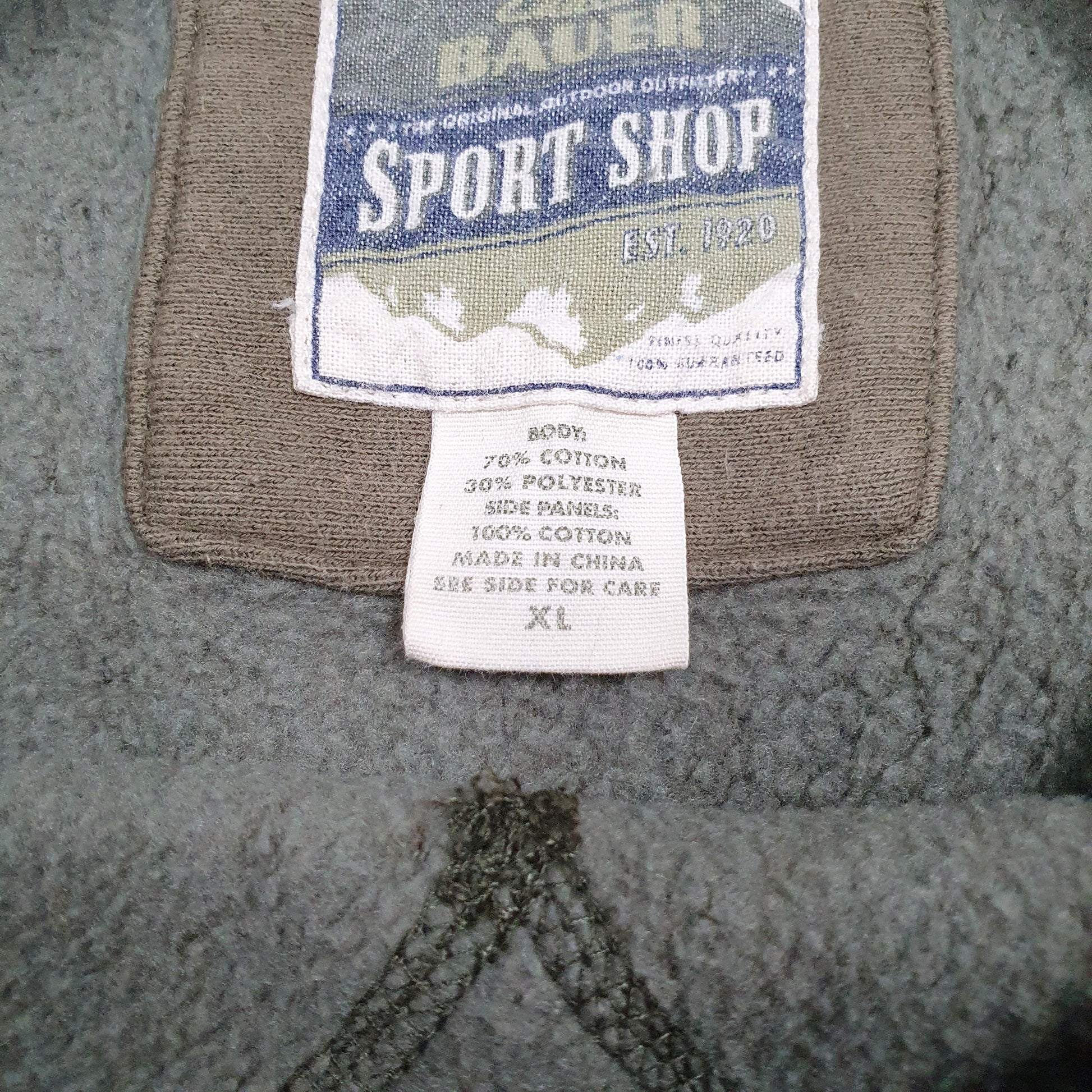 Mens Green Eddie Bauer Spellout Crewneck Jumper