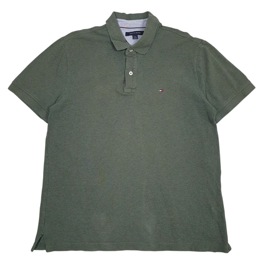 Mens Green Tommy Hilfiger  Short Sleeve Polo Shirt