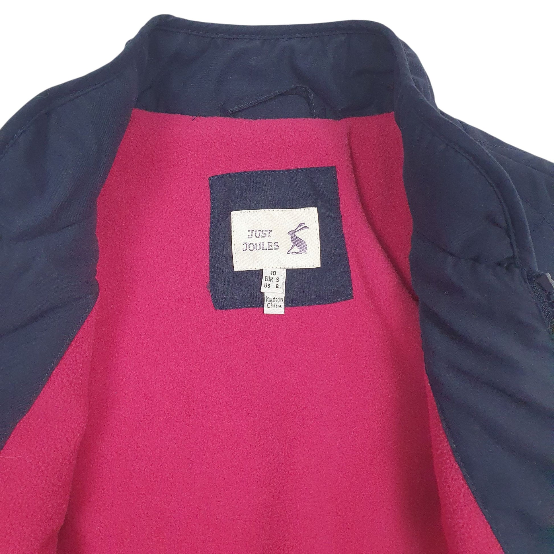 Womens Navy Joules Quilted  Coat