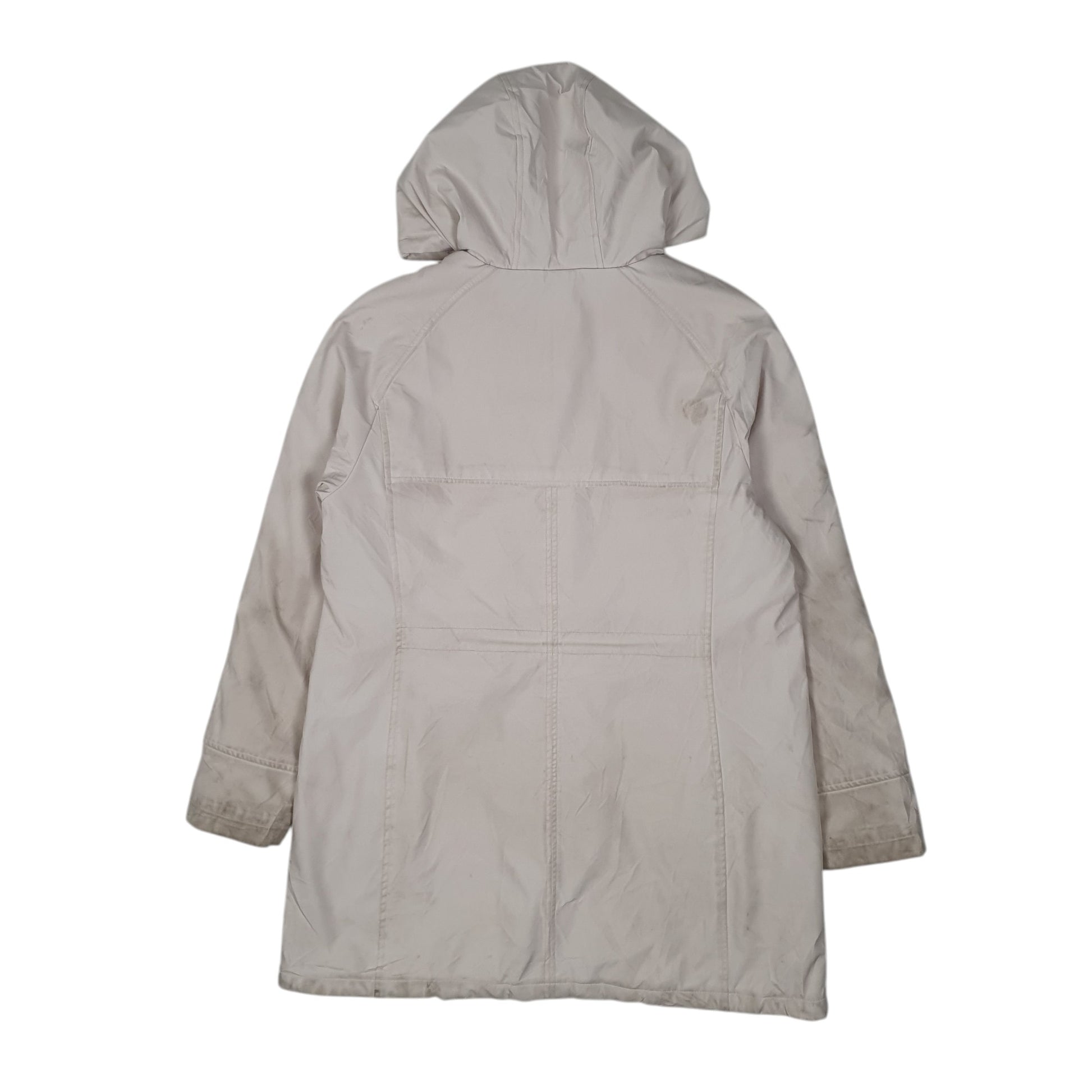 Womens White Tommy Hilfiger Longline Rain Trench Crewneck Coat