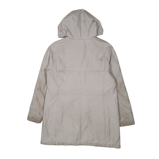 Womens White Tommy Hilfiger Longline Rain Trench Crewneck Coat