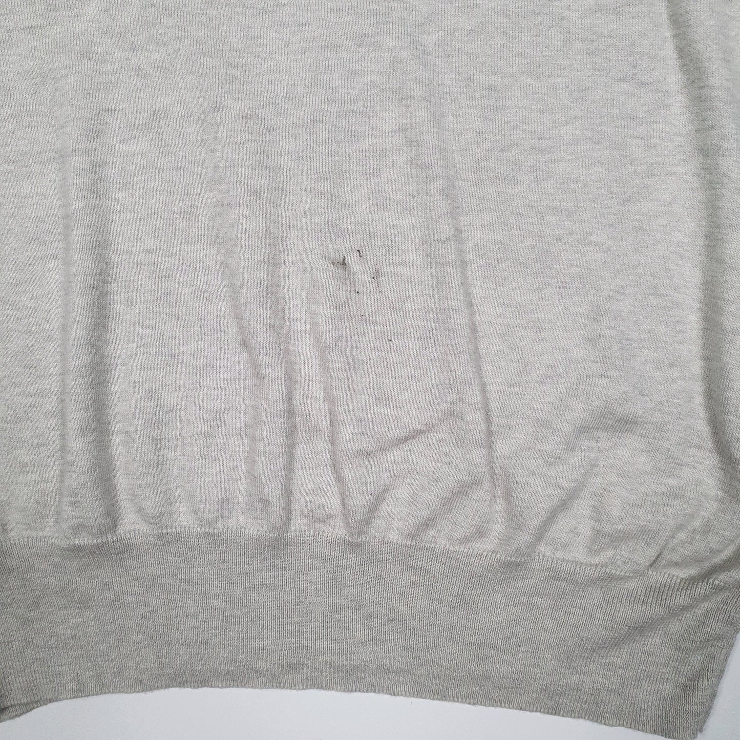 Mens Grey Polo Ralph Lauren Lightweight V Neck Jumper