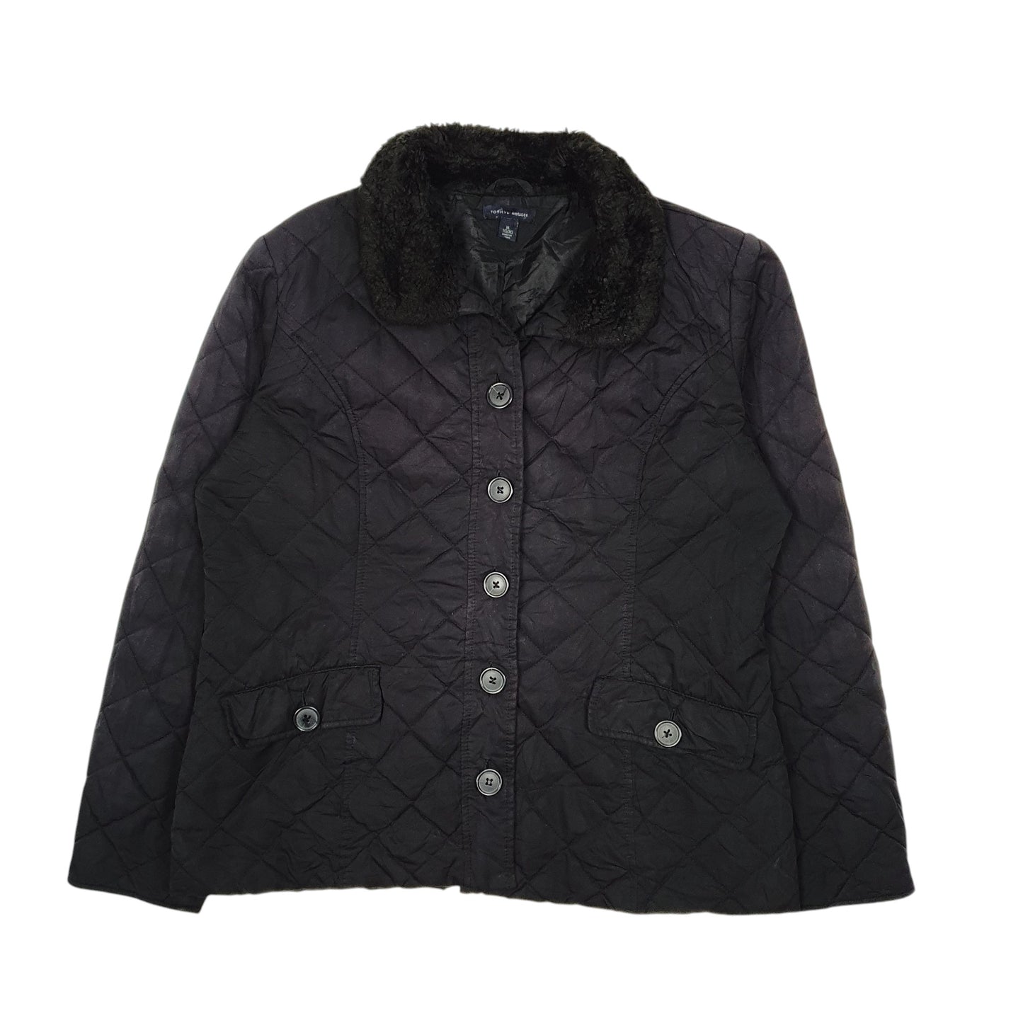 Womens Black Tommy Hilfiger   Coat