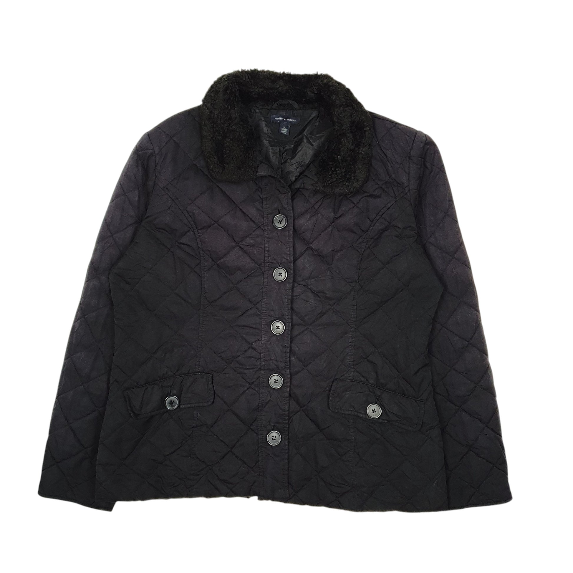 Womens Black Tommy Hilfiger   Coat