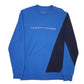 Mens Blue Tommy Hilfiger Spellout Lightweight Crewneck Jumper