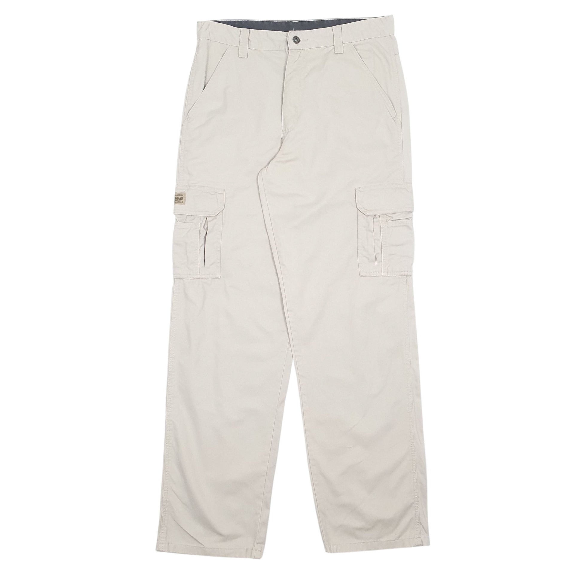 Mens Cream Wrangler  Cargo Trousers