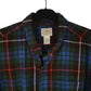 Mens Blue L.L.Bean Thick Flannel Plaid  Shirt