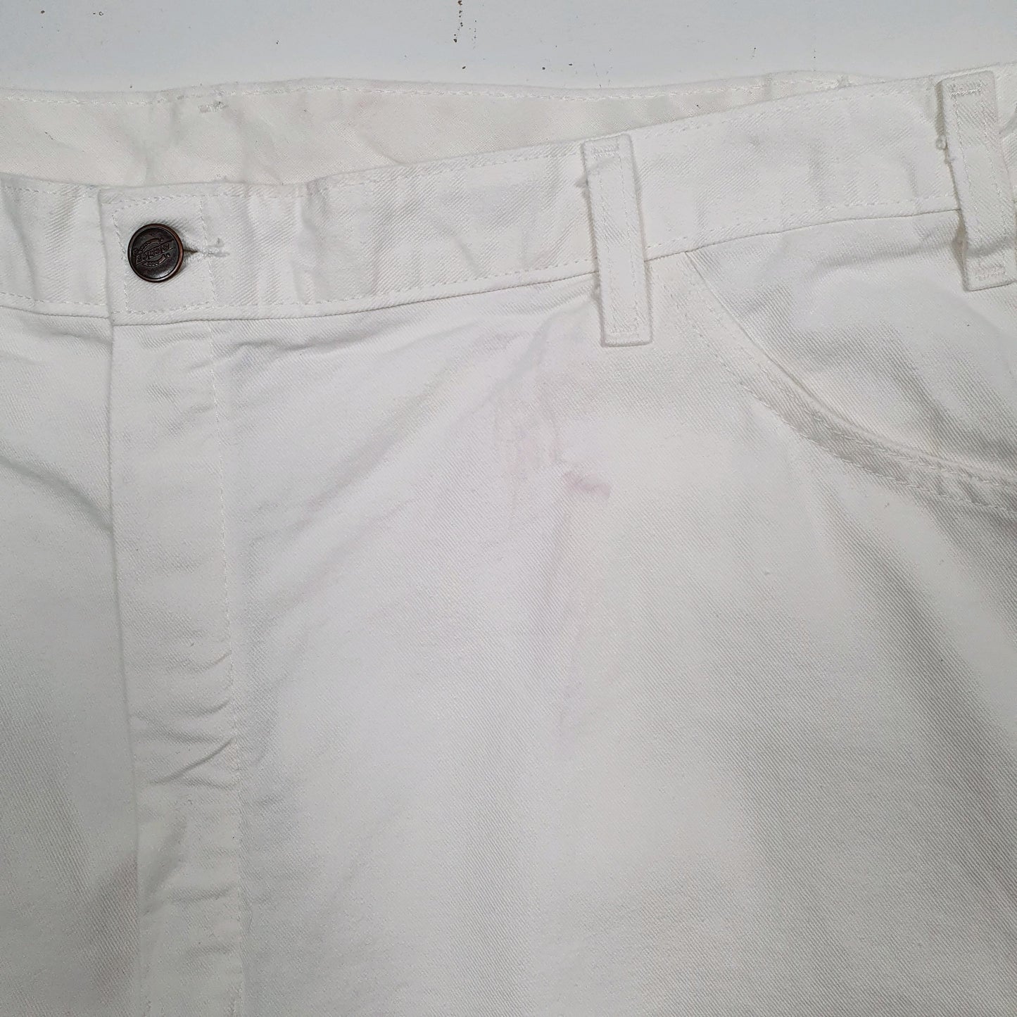 Mens White Dickies Painter Full Zip Shorts