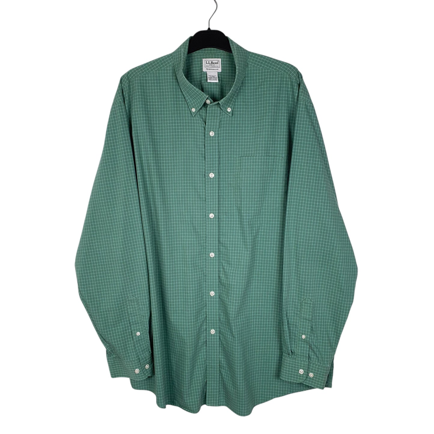 Mens Green L.L.Bean  Long Sleeve Shirt