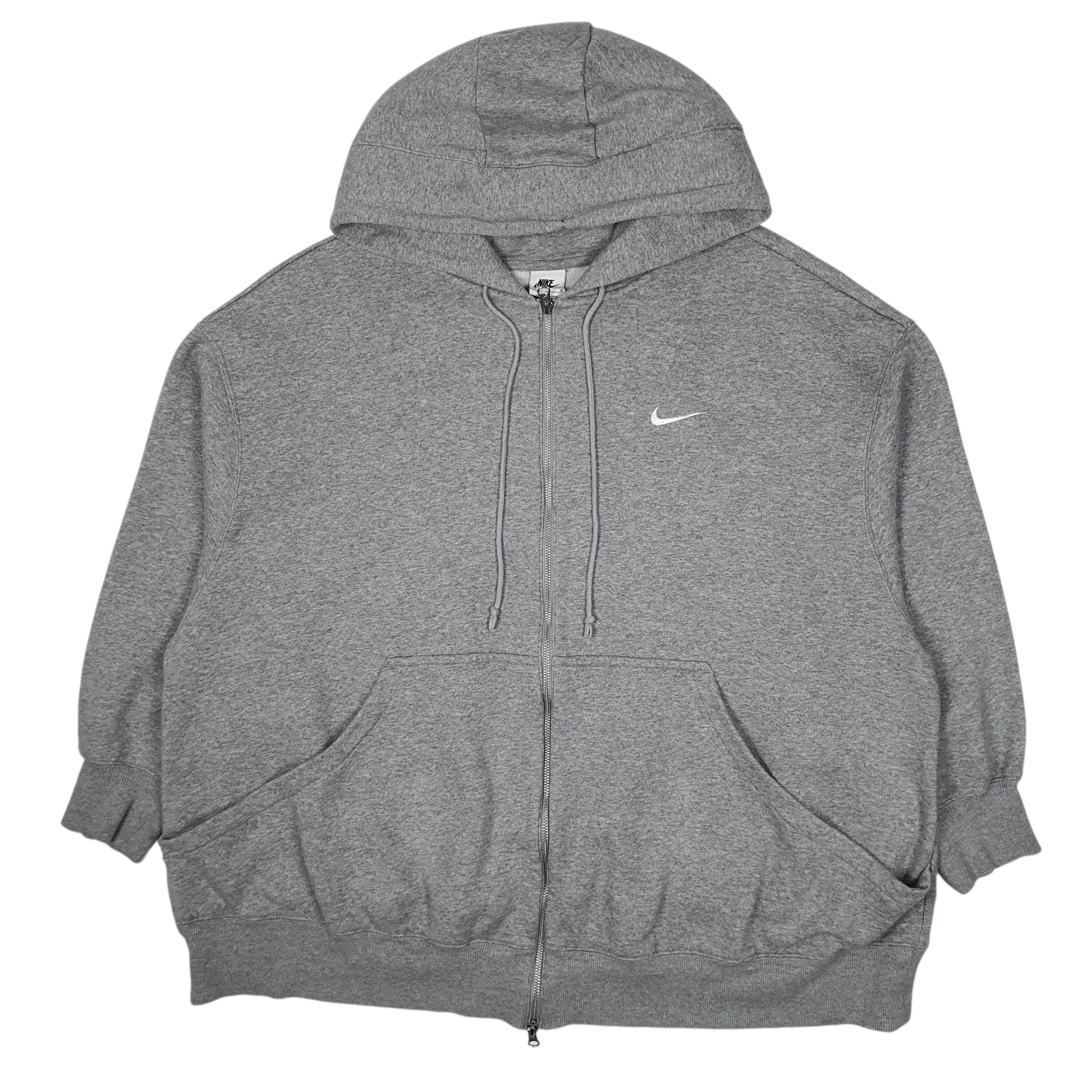 Womens Grey Nike Hoodie Baggy Fit Full Zip Jumper